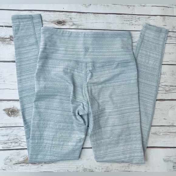 Athleta Jacquard Chaturanga Leggings White Grey Size XS - Picture 4 of 7